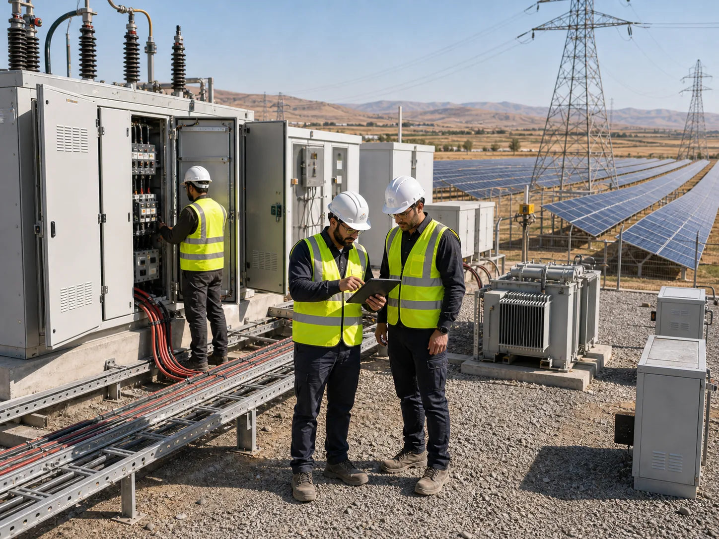 Realistic visualization of grid connection and regulatory compliance support for the 10 MW Erbil solar project