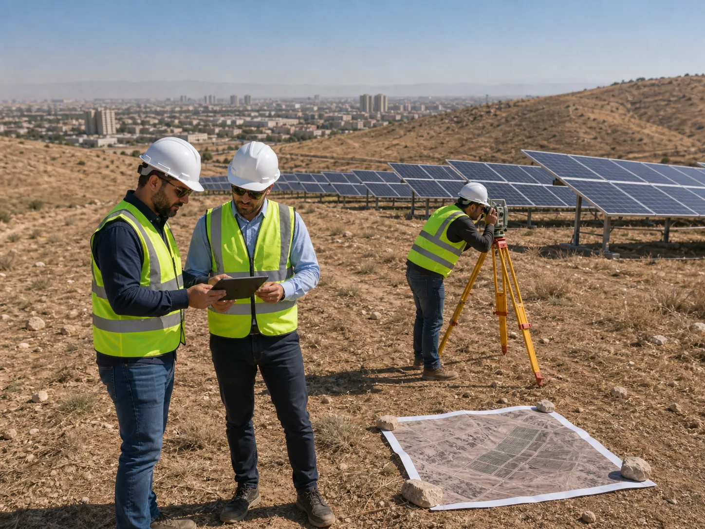 Realistic visualization of site assessment work for the 10 MW Erbil solar project