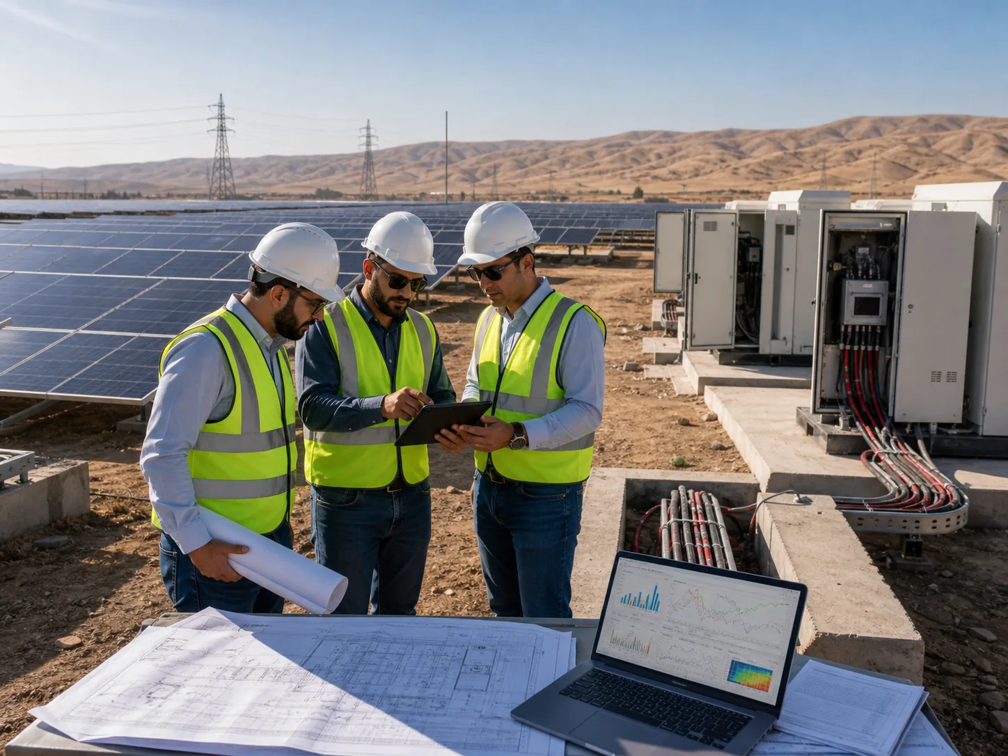 Realistic visualization of Progress Sun engineering review and owner's engineer work for the 30 MW Erbil solar project