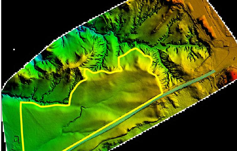 Digital terrain model created from Progress Sun drone imaging and GPS measurements